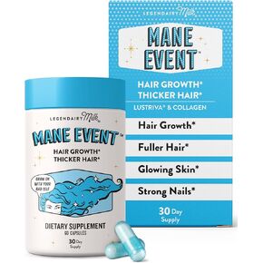 الحليب الأسطوري ماني الحدث ™ - بشرة الشعر والأظافر الفيتامينات مع الببتيدات الكولاجين ، والبيوتين و Lustriva® - فيتامينات الشعر للنساء - يشجع على نمو الشعر من أجل الشعر الأكثر كثافة وأكمل in Kuwait