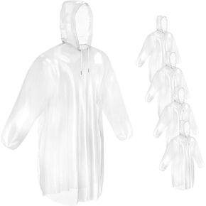 Mindful Design Disposable Rain Ponchos for Adults (4 Pack) in Kuwait