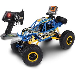 NKOK Mean Machines 1:10 2.4 جيجا هرتز RC 4x4 Xtreme RC Goliath، شاحنة الطرق الوعرة، RTR، مصممة لتسلق التضاريس الوعرة، وحدة تحكم كاملة الوظائف بمقبض المسدس، محرك قوي، حامل كاميرا الحركة in Kuwait