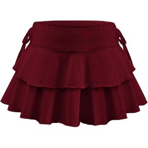 Girls Summer Tennis Tiered Skirts Athletic High Waisted Ruffle Mini Skirts with Shorts in Kuwait