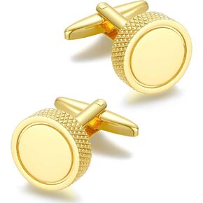 Gold Cuff Links Mens Personalized Classic Round Cufflink Wedding Shirts Cufflinks for Men Jewelry Gifts in Kuwait