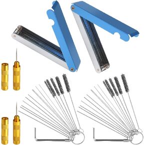 Carburetor Cleaning Kit, Torch Tip Cleaner Brush Set, Throttle Body Dirt Remove Cleaner for Chainsaw Gas Orifices Welding Motorcycle ATV Carburetor Jet Stove Nozzles Shower Heads in Kuwait