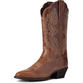 ARIAT BMVY9 Womens Heritage R Toe StretchFit Western Boot Black Deertan 8.5 in Saudi Arabia