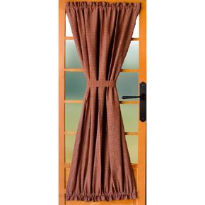 لوحة باب فرنسية من القطن باللون الأسود مقاس 42 بوصة × 72 بوصة من Newbury Gingham من شركة Primitive Home Decors in Kuwait