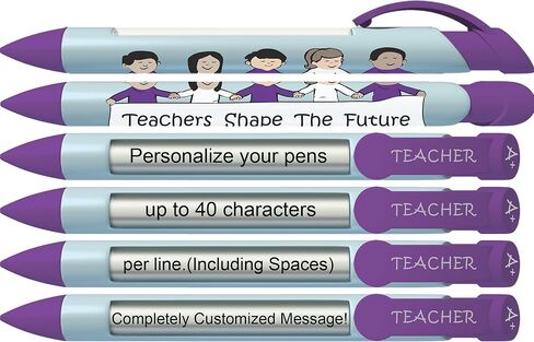 Greeting Pen "Teachers Shape the Future" #1 Teacher Pens with Rotating Messages, 6 Pen Set (36402) in Kuwait
