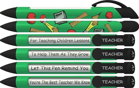Greeting Pen "Teachers Shape the Future" #1 Teacher Pens with Rotating Messages, 6 Pen Set (36402) in Kuwait