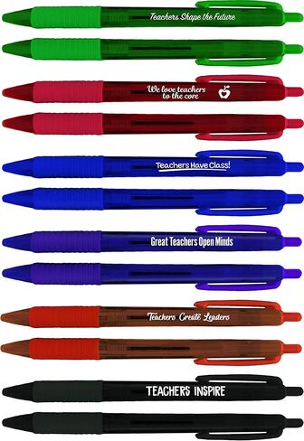 Greeting Pen "Teachers Shape the Future" #1 Teacher Pens with Rotating Messages, 6 Pen Set (36402) in Kuwait