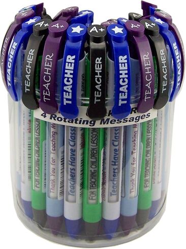 Greeting Pen "Teachers Shape the Future" #1 Teacher Pens with Rotating Messages, 6 Pen Set (36402) in Kuwait