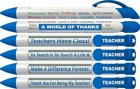 Greeting Pen "Teachers Shape the Future" #1 Teacher Pens with Rotating Messages, 6 Pen Set (36402) in Kuwait