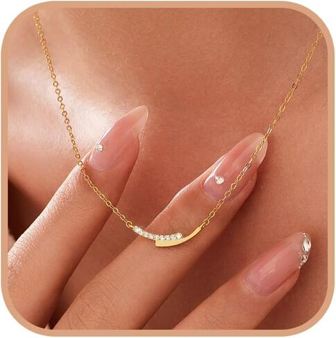 925 Sterling Silver Necklaces for Women Trendy Minimalist, Statement Pendant Necklace Choker Necklace Friendship Necklace for Jewelry Birthday Graduation Gifts for Her in Kuwait