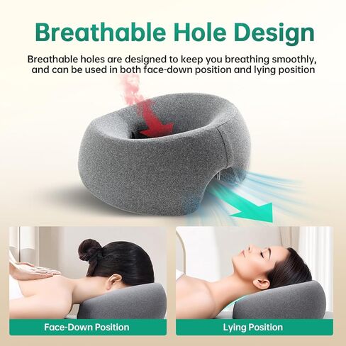 وسادة لأسفل الوجه - وسادة قابلة للذاكرة الرغوية في المعدة - وسادة أقطاب الوجه بعد جراحة العيون - مسند تدليك للسرير - ووسادة عرضة للراحة والشفاء المعاد تصورها in Kuwait