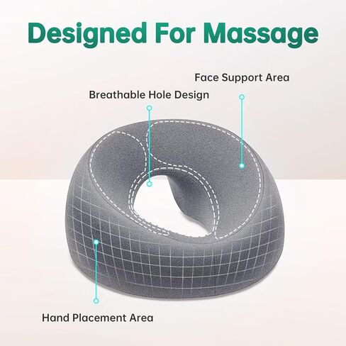 وسادة لأسفل الوجه - وسادة قابلة للذاكرة الرغوية في المعدة - وسادة أقطاب الوجه بعد جراحة العيون - مسند تدليك للسرير - ووسادة عرضة للراحة والشفاء المعاد تصورها in Kuwait