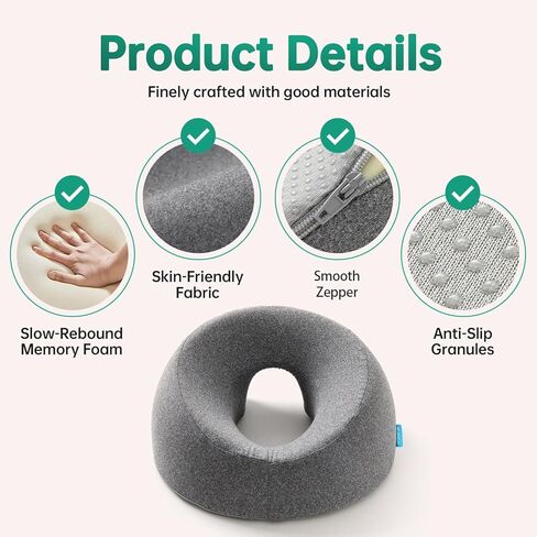 وسادة لأسفل الوجه - وسادة قابلة للذاكرة الرغوية في المعدة - وسادة أقطاب الوجه بعد جراحة العيون - مسند تدليك للسرير - ووسادة عرضة للراحة والشفاء المعاد تصورها in Kuwait