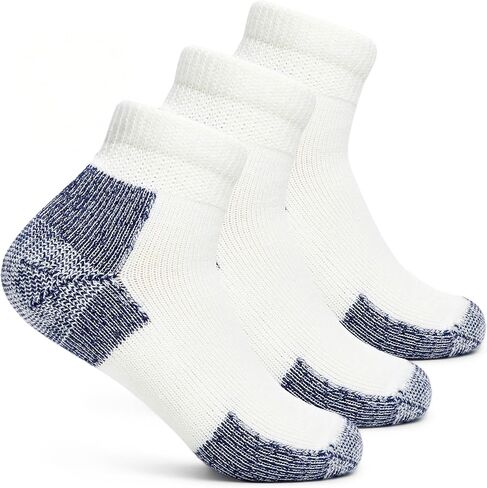 Thorlos تشغيل Mini-Crew 3-Pair Pack White/Navy XL (حذاء الرجال 13-15) in Saudi Arabia