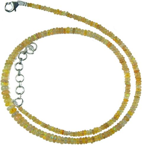 Myhealingworld Natural Faceted Dark Green Chrome Diopside Gemstone Beads 16 Inch Beaded Necklace with Additional 2 inch 92.5 Sterling Silver Extension. Bead Size Varies from 2mm to 5mm. in Kuwait