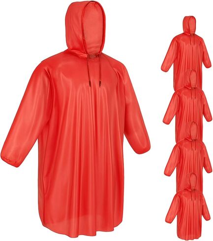 Mindful Design Disposable Rain Ponchos for Adults (4 Pack) in Kuwait