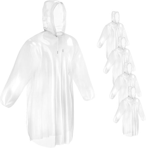 Mindful Design Disposable Rain Ponchos for Adults (4 Pack) in Kuwait