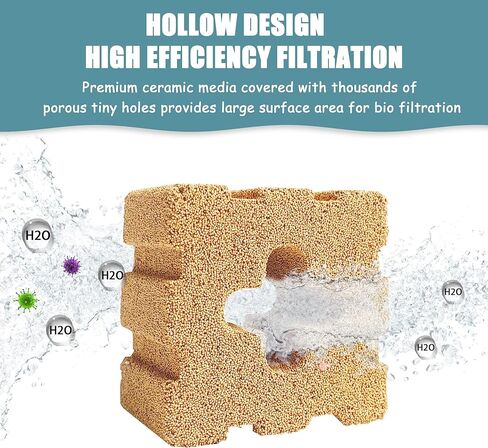 Shigatsu 15 حزمة من وسائل الإعلام السيراميك السيراميك السيراميك ، كتل مرشح السيراميك المائية للمياه المالحة ودبابة أسماك بركة المياه العذبة in Kuwait