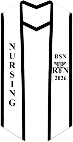 CLERKMANS Nursing BSN RN Stole for Graduation in Saudi Arabia