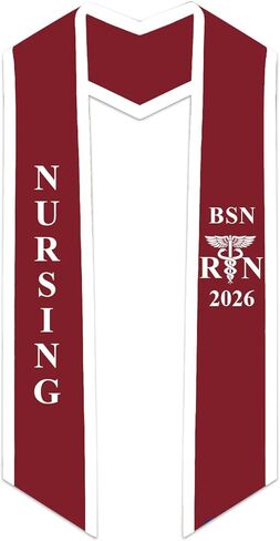 CLERKMANS Nursing BSN RN Stole for Graduation in Saudi Arabia