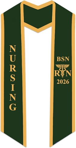 CLERKMANS Nursing BSN RN Stole for Graduation in Saudi Arabia