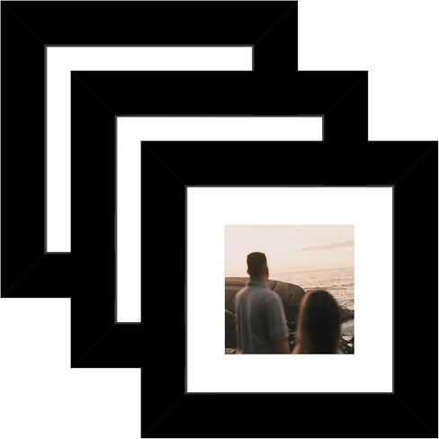 20x20 Picture Frame 3 Pack - Black Poster Frame Display Pictures 16x16 with Mat or 20 x 20 Without Mat for Wall Hanging Horizontal and Vertical in Kuwait