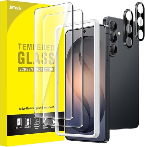 JETech Screen Protector for Samsung Galaxy S21 FE 5G with Camera Lens Protector, Easy Installation Tool, Tempered Glass Film, Fingerprint ID Compatible, 2-Pack Each in Saudi Arabia
