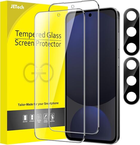JETech Screen Protector for Samsung Galaxy S21 FE 5G with Camera Lens Protector, Easy Installation Tool, Tempered Glass Film, Fingerprint ID Compatible, 2-Pack Each in Saudi Arabia
