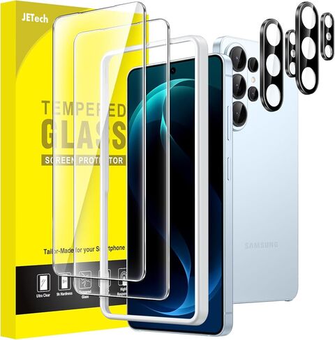 JETech Screen Protector for Samsung Galaxy S21 FE 5G with Camera Lens Protector, Easy Installation Tool, Tempered Glass Film, Fingerprint ID Compatible, 2-Pack Each in Saudi Arabia