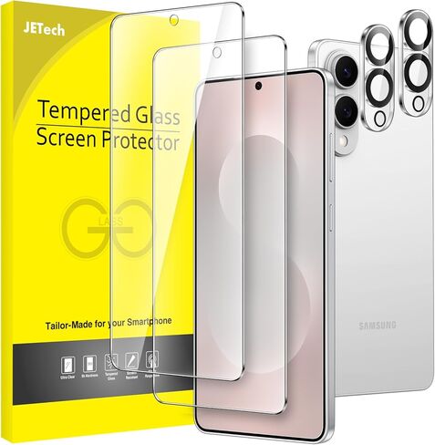 JETech Screen Protector for Samsung Galaxy S21 FE 5G with Camera Lens Protector, Easy Installation Tool, Tempered Glass Film, Fingerprint ID Compatible, 2-Pack Each in Saudi Arabia