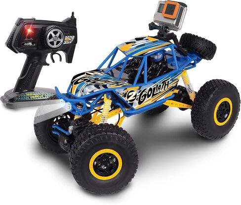 NKOK Mean Machines 1:10 2.4GHz RC 4x4 Xtreme RC Goliath, Off-Road Truck, RTR, Designed for Rough Terrain Climbing, Pistol Grip Full Function Controller, Powerful Motor, Action Camera Mount in Kuwait