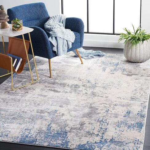 Safavieh INV481F-28 Invista Collection INV481F Grey and Blue (2' x 8') Runner in Saudi Arabia
