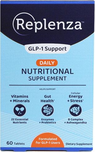 ملحق الدعم الغذائي اليومي GLP-1 ، الفيتامينات والمعادن الأساسية ، ودعم صحة الأمعاء ، والتوتر والطاقة الخلوية-60 قرصًا ، 2 عبوة in Saudi Arabia