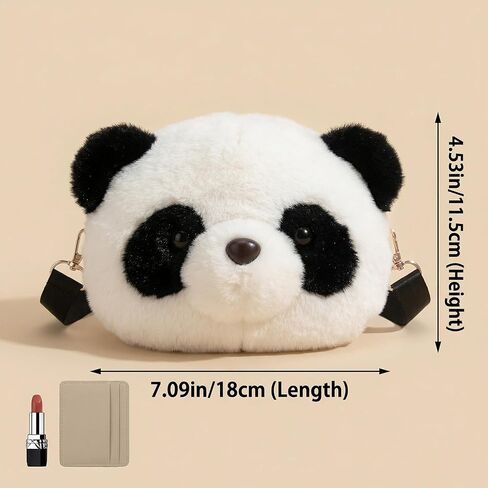 Kawaii Panda Head Plush Bag Crossbody Wallet Shoulder Bag Coin Pouch Accessories Money Bag for Students Teens Girls Boys (Panada) in Kuwait
