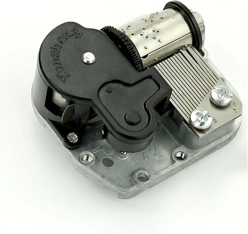Music Box Movement，18 Note Wind-up Music Box Movement Clockwork Mechanism Replacement for DIY Music Boxes with Key Screws (13 Song Options) (Music Box Gold/You are My Sunshine) in Saudi Arabia