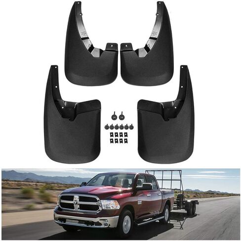 Kiwi Master Mud اللوحات الطينية لعام 2015-2020 Ford F-150 Associory حراس الوحل الأمامي والخلفي (مع Fender Flares فقط) ، غير الحفر in Kuwait