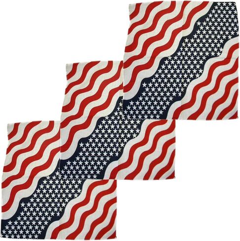 Motique Accessories USA Eagle Bandana - Set of 3 Large Cotton Bandanas in Kuwait