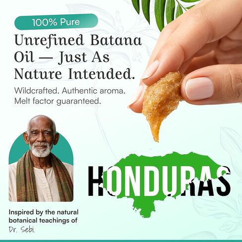 SPOILD Raw Batana Oil for Hair Growth - Sourced from Honduras, Dr. Sebi Approved, Unrefined & 100% Organic - Prevents Hair Loss, Strengthens Hair 2oz in Kuwait