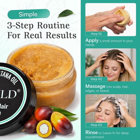 SPOILD Raw Batana Oil for Hair Growth - Sourced from Honduras, Dr. Sebi Approved, Unrefined & 100% Organic - Prevents Hair Loss, Strengthens Hair 2oz in Kuwait