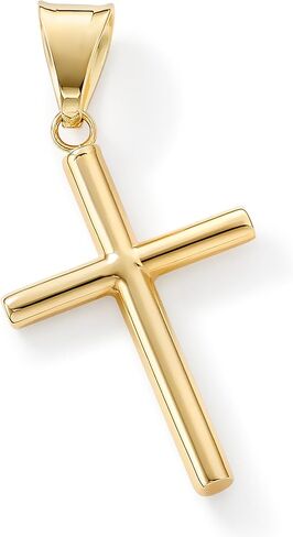 Amanda Rose Collection Petite 10K Yellow Gold Cross Pendant Charm- No Chain |Real 10K Gold Cross Charm in Saudi Arabia