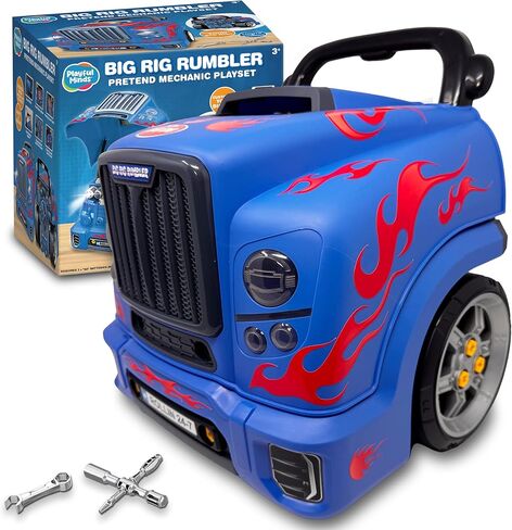 Interactive Large Truck Engine Toy for Kids – Complete Mechanic Repair Kit with Removable Parts, Lights, Sounds, Tools, Engine Builder for Kids in Kuwait
