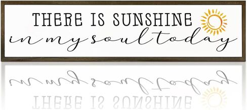 Inspirational Wood Sign, Sun Decor Art, Farmhouse Wall Decors, Home Decor for Living Room, Cafe Shop Decoration, Decorative Wooden Signs and Plaques, Here Comes the Sun Sign 17.8x4x1.2 inches in Saudi Arabia