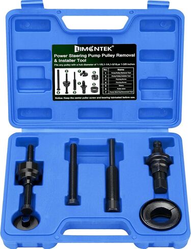 Power Steering Pulley Puller Installer Tool Set, Power Steering Pump Pulley Removal Tool Compatible with Ford, GM, VW and Chrysler Vehicles in Kuwait