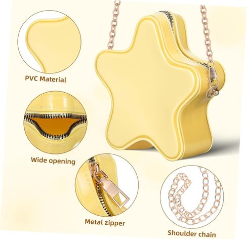 LIFKOME Star Crossbody Bag Kids Crossbody Purse Coin Wallet Baby Girl Cute Shopping Shoulder Bag with Removable Chain Strap in Kuwait