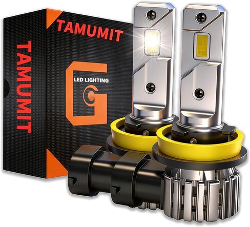H11 Bulbs 800% Brighter 50,000LM 6500K White – H8/H9/H16 Mini Fog Light Bulb 1:1 Size High Low Beam Bulbs – 60,000Hrs, IP67 Waterproof (2-Pack) in Kuwait