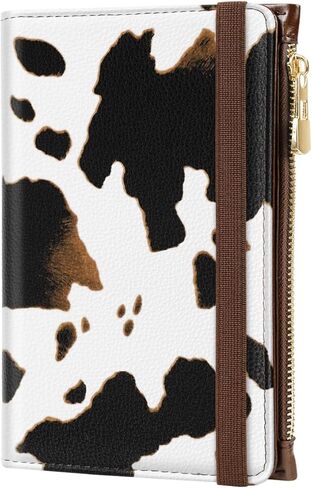 غطاء حامل جواز سفر مع محفظة سحاب سحاب جيب السفر RFID حظر جواز سفر جلدي تغطية بطاقة الائتمان للنساء ، Leopard in Kuwait