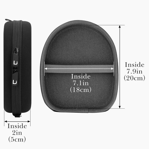 Linkidea Headphones Carrying Case Compatible with Bose QC Ultra, QC35 II, QC45, QC35, QCSE, AE2w, AE2i, Around-Ear Case, Protective Hard Shell Travel Bag with Cable, Charger Storage (Grey) in Kuwait