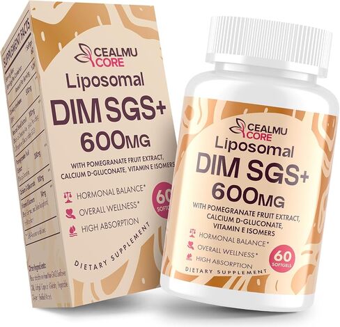 مكمل Liposomal DIM SGS 600 مجم - مكمل DIM للنساء والرجال، مكملات الاستروجين تحتوي على جلوكوزينات السلفورافان وفاكهة الرمان - دعم التخلص من السموم ومضادات الأكسدة (عبوتان) in Saudi Arabia