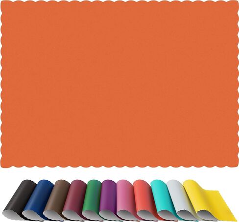 Paper Placemats - Disposable - Scalloped Edge (Red, 100) in Kuwait