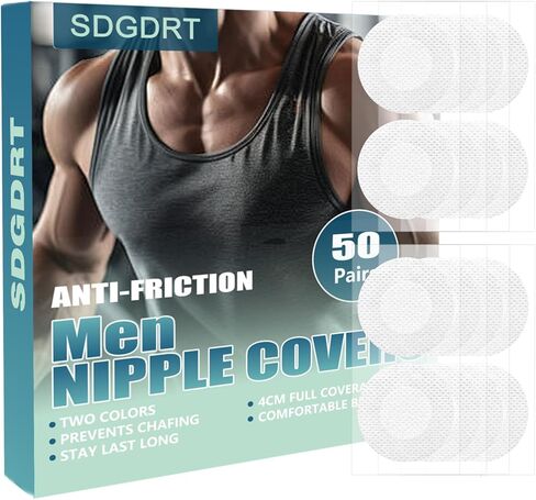 Male Nipple Covers, (100 Pcs/50 pairs) Nipguards for Runners, Nipple Covers Sticker Men, Nipple Tape, Ultra Comfortable Nipple Guard Adhesive Bandages-Beige in Saudi Arabia